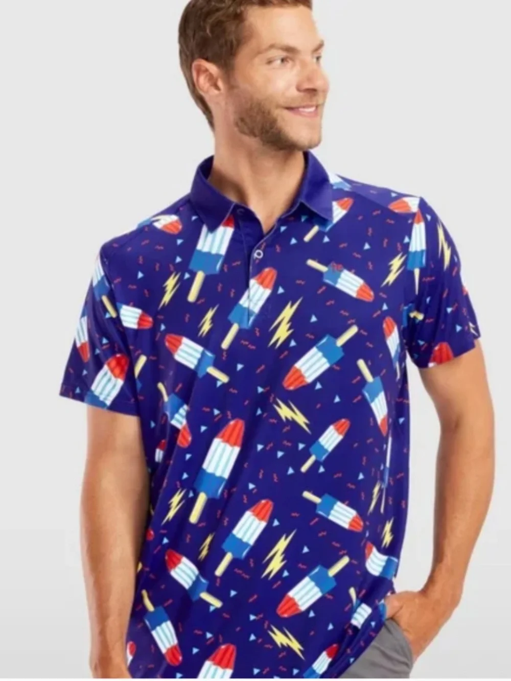 Tipsy Elves Patriotic Men's Grand Finale Rocket Pops Shirt M